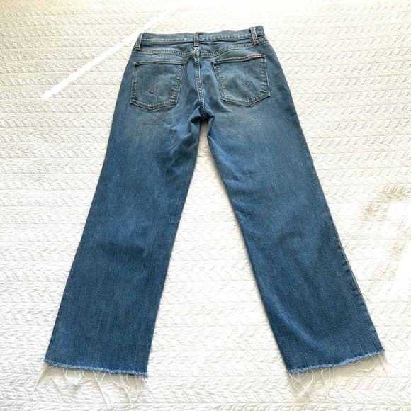 Hudson Noa High Rise Straight Cropped Jean Frayed Hem in Addison Size 26 - Picture 8 of 17
